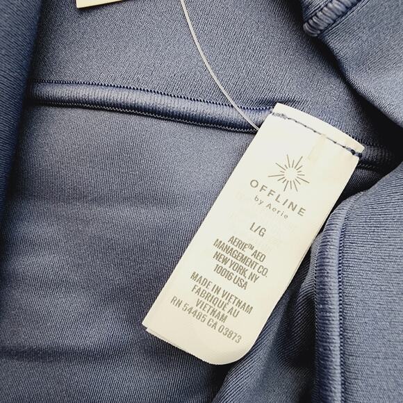 NWT Aerie Offline Real Me Crossover 7/8 Legging - Marbled Blue - Size Large - Picture 8 of 12